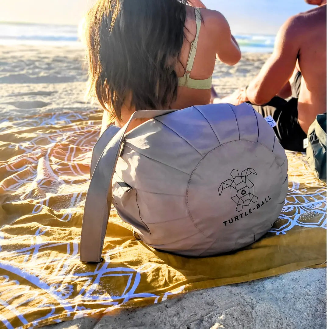 Turtle Ball Portable Beach Chair Bean Bag Carry Bag Tote Beach Pillow Recliner Lounger