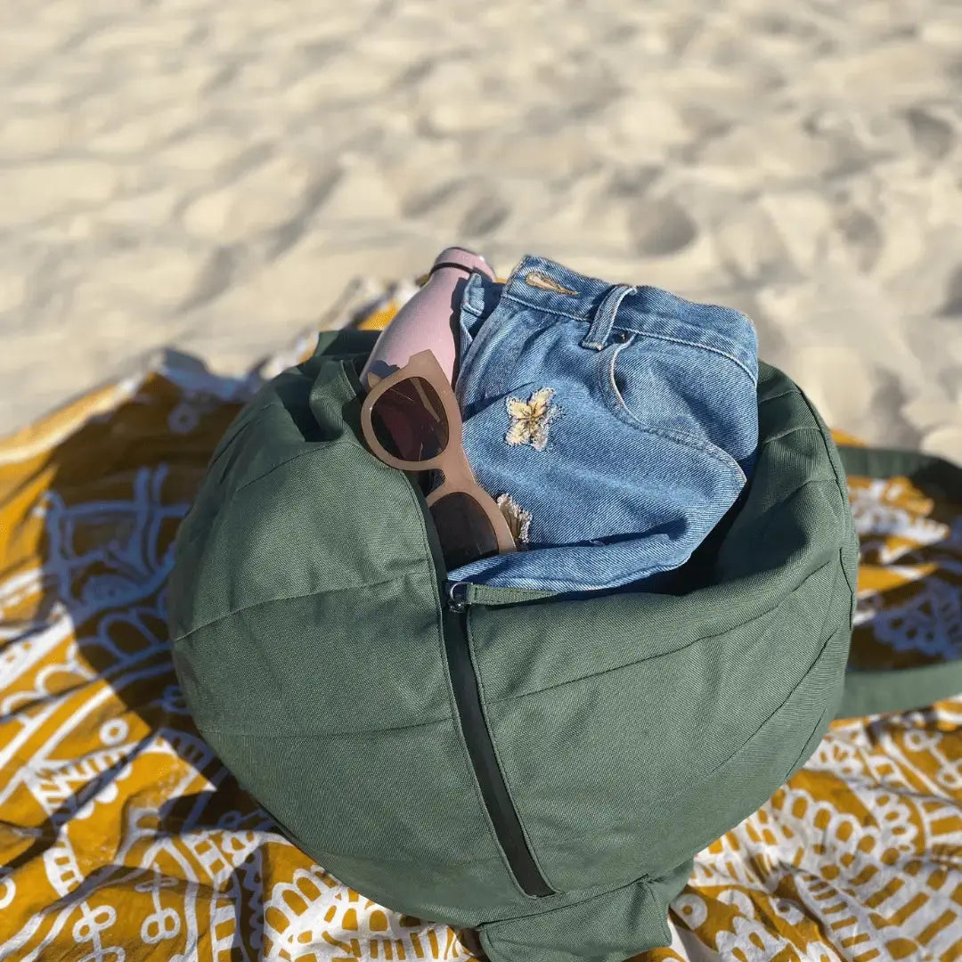 Turtle Ball Portable Beach Chair Bean Bag Carry Bag Tote Beach Pillow Recliner Lounger