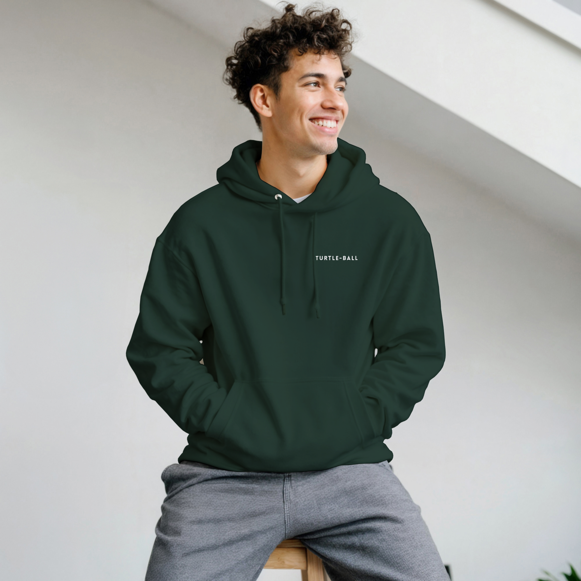 Turtle Ball Unisex Hoodie Green