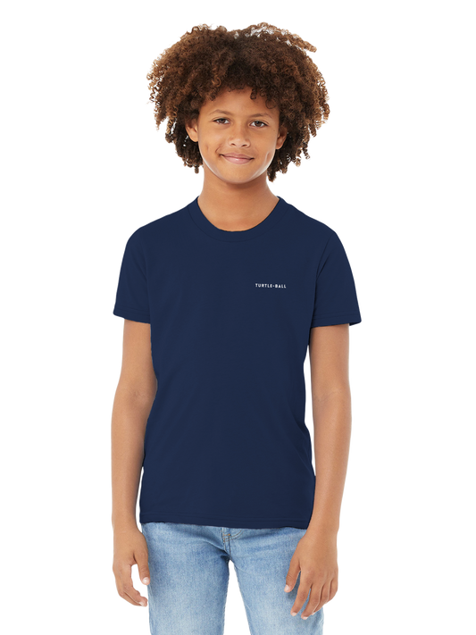 Turtle Ball Unisex Kids T Shirt Navy